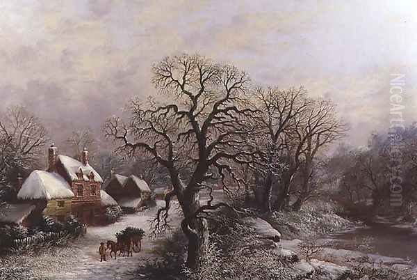 The Holly Cart Oil Painting by William Oliver Stone