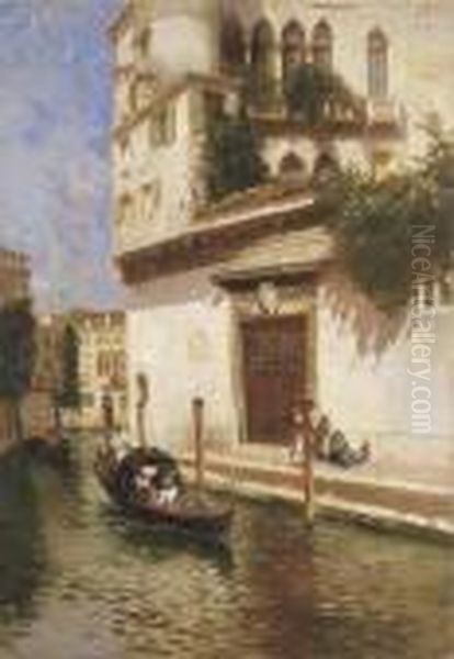 Rio A Venezia Oil Painting by Rubens Santoro