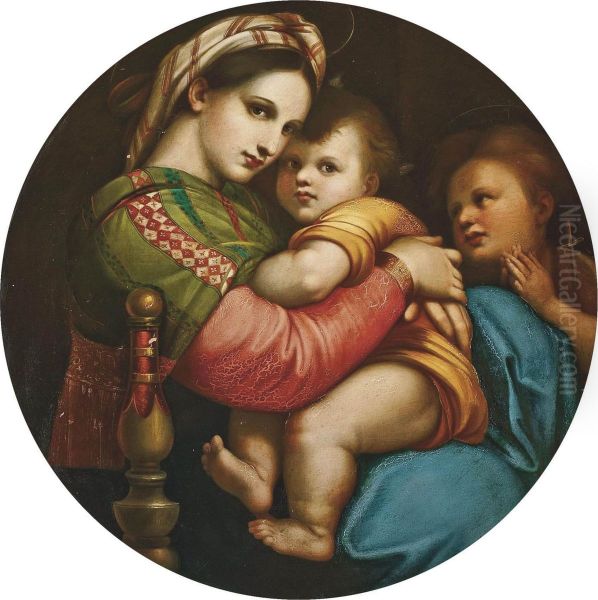 The Madonna Della Sedia Oil Painting by Raphael (Raffaello Sanzio of Urbino)