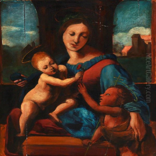 The Garragh Madonna Oil Painting by Raphael (Raffaello Sanzio of Urbino)