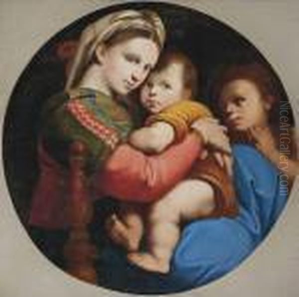 The Madonna Della Sedia Oil Painting by Raphael (Raffaello Sanzio of Urbino)