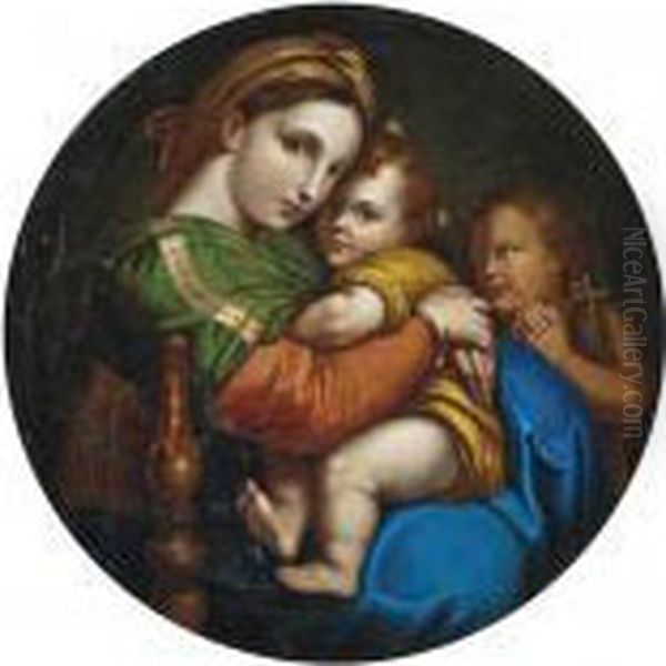 The Madonna Della Sedia Oil Painting by Raphael (Raffaello Sanzio of Urbino)