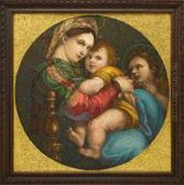 The Madonna Della Sedia Oil Painting by Raphael (Raffaello Sanzio of Urbino)