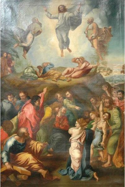 The Transfiguration Oil Painting by Raphael (Raffaello Sanzio of Urbino)