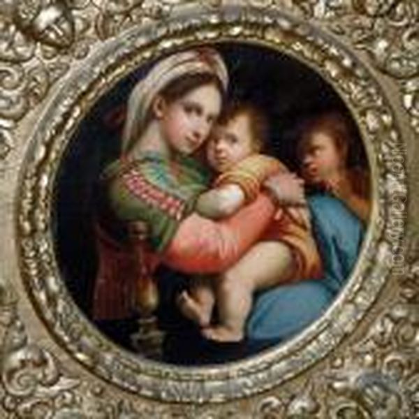 The Madonna Of The Chair Oil Painting by Raphael (Raffaello Sanzio of Urbino)