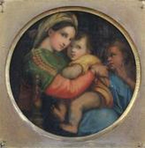 Madonna Della Sedia Oil Painting by Raphael (Raffaello Sanzio of Urbino)