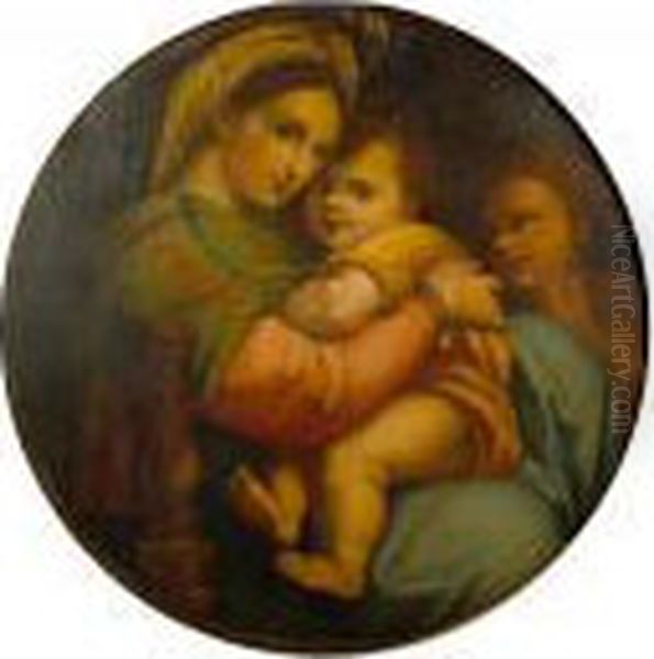 The Madonna Della Sedia Oil Painting by Raphael (Raffaello Sanzio of Urbino)