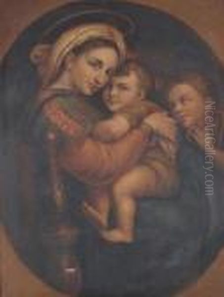 Madonna Della Sedia Oil Painting by Raphael (Raffaello Sanzio of Urbino)