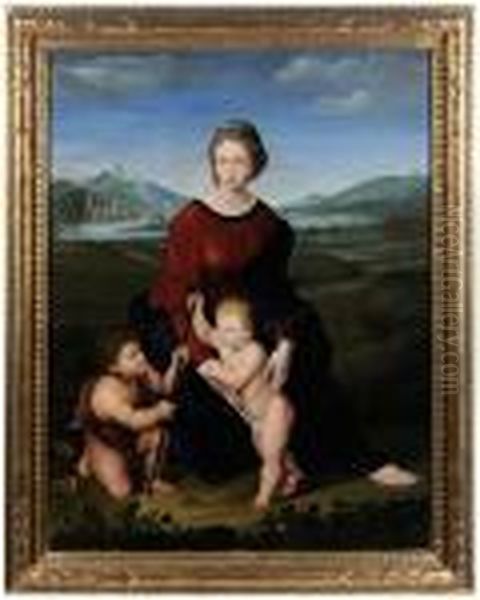 Madonna Del Prato Oil Painting by Raphael (Raffaello Sanzio of Urbino)