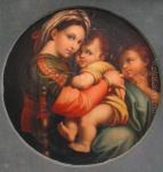 La Madonna Della Sedia Oil Painting by Raphael (Raffaello Sanzio of Urbino)