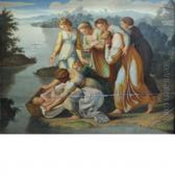 The Finding Of Moses Oil Painting by Raphael (Raffaello Sanzio of Urbino)