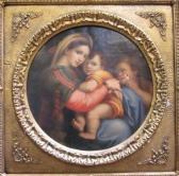 'madonna Della Sedia' Oil Painting by Raphael (Raffaello Sanzio of Urbino)