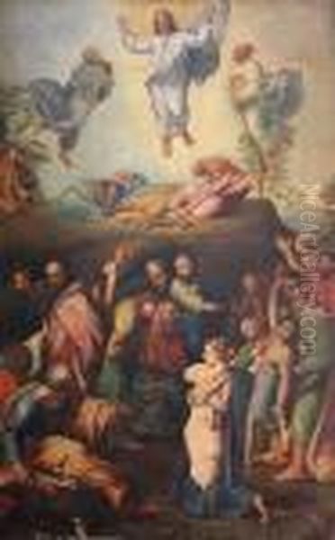 The Transfiguration Oil Painting by Raphael (Raffaello Sanzio of Urbino)