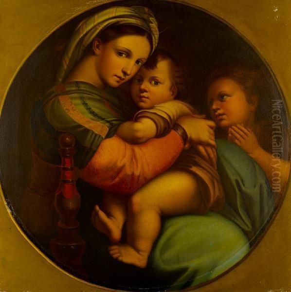 Madonna Della Sedia Oil Painting by Raphael (Raffaello Sanzio of Urbino)