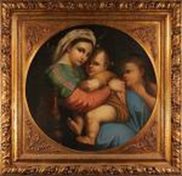 The Madonna Della Sedina Oil Painting by Raphael (Raffaello Sanzio of Urbino)