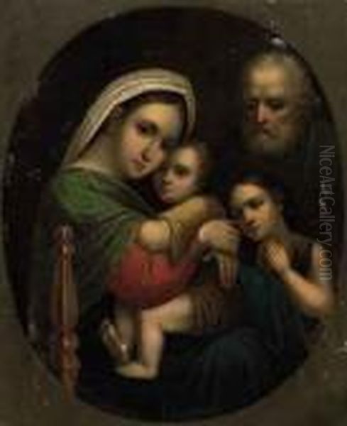 The Madonna Della Sedia Oil Painting by Raphael (Raffaello Sanzio of Urbino)