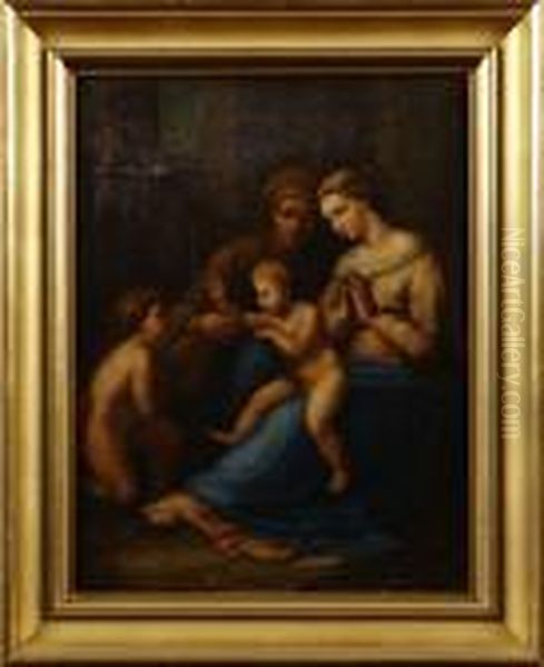 Den Heliga Familjen Oil Painting by Raphael (Raffaello Sanzio of Urbino)