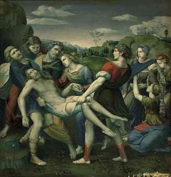 The Entombment Oil Painting by Raphael (Raffaello Sanzio of Urbino)