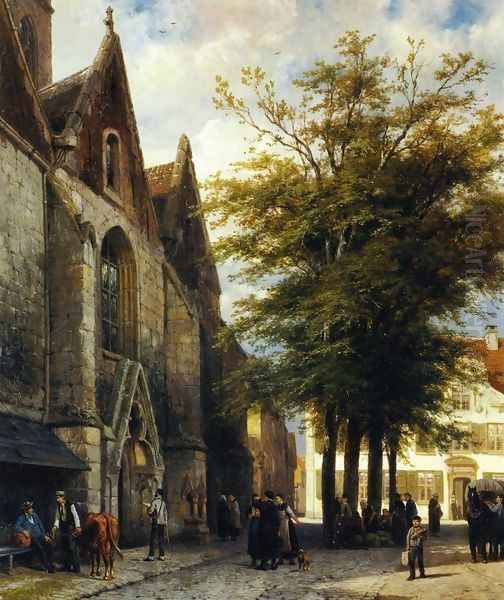 St. Joseph's Church in Hamelen Oil Painting by Cornelis Springer