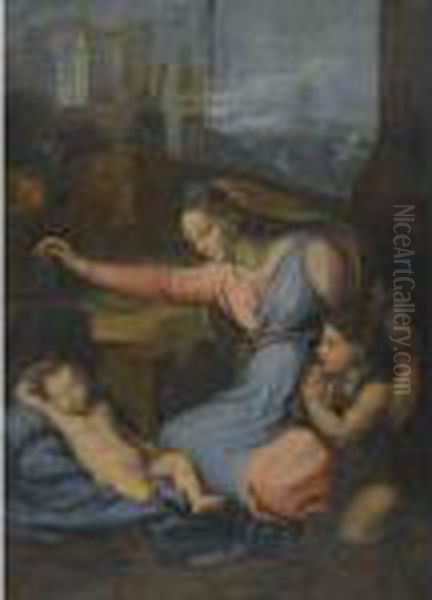 The Madonna Of The Diadem Oil Painting by Raphael (Raffaello Sanzio of Urbino)