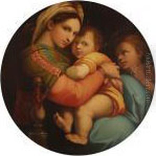 Madonna And Child Oil Painting by Raphael (Raffaello Sanzio of Urbino)