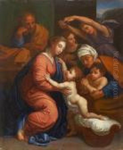 Heilige Familie Oil Painting by Raphael (Raffaello Sanzio of Urbino)