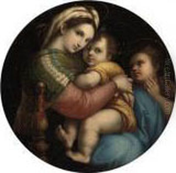 The Madonna Della Sedia Oil Painting by Raphael (Raffaello Sanzio of Urbino)