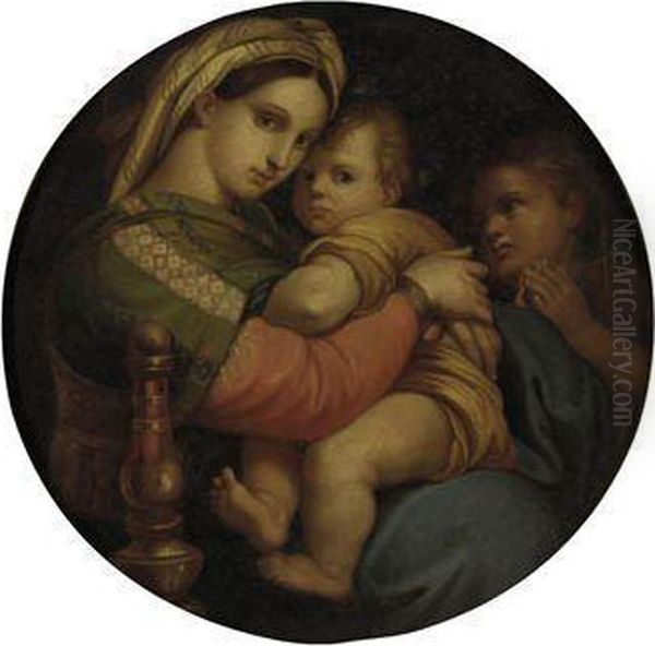 Madonna Della Sedia Oil Painting by Raphael (Raffaello Sanzio of Urbino)