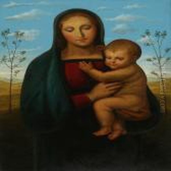 Madonna Delgranduca Oil Painting by Raphael (Raffaello Sanzio of Urbino)