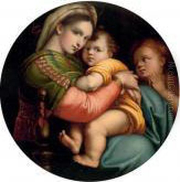 The Madonna Della Sedia Oil Painting by Raphael (Raffaello Sanzio of Urbino)