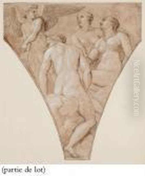 Les Trois Graces Avec L'amour Oil Painting by Raphael (Raffaello Sanzio of Urbino)