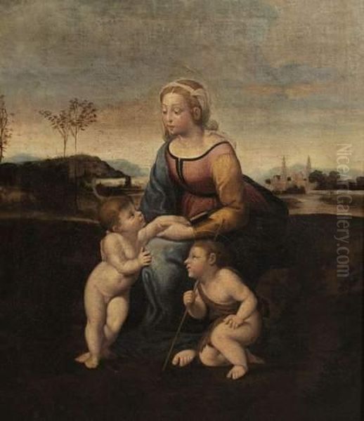 Femme Aux Amours. Oil Painting by Raphael (Raffaello Sanzio of Urbino)