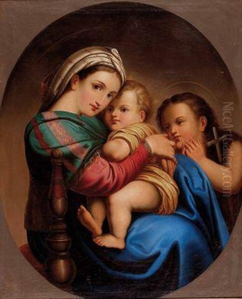 Madonna Della Sedia Oil Painting by Raphael (Raffaello Sanzio of Urbino)