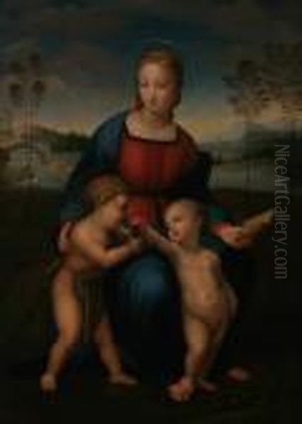 Madonna Of The Goldfinch Oil Painting by Raphael (Raffaello Sanzio of Urbino)