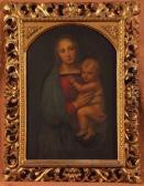 The Granduca Madonna Oil Painting by Raphael (Raffaello Sanzio of Urbino)