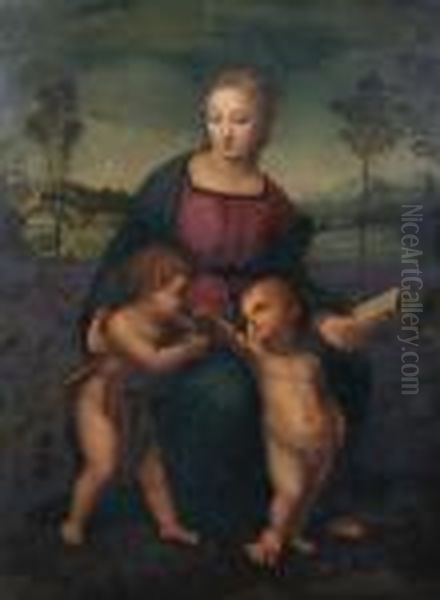 Madonna Of The Goldfinch Oil Painting by Raphael (Raffaello Sanzio of Urbino)