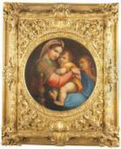 Madonna Della Sedia Oil Painting by Raphael (Raffaello Sanzio of Urbino)