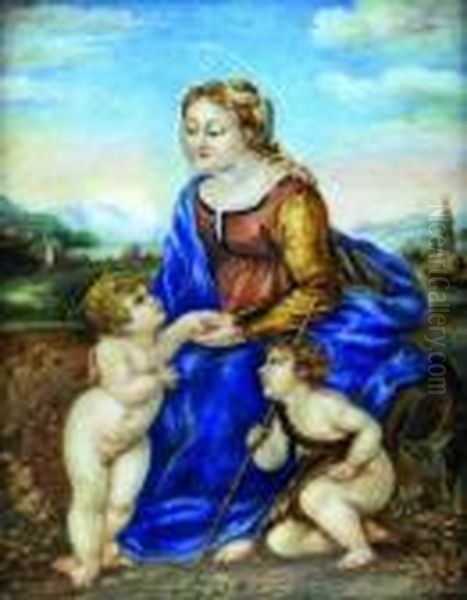 Jardiniere Oil Painting by Raphael (Raffaello Sanzio of Urbino)