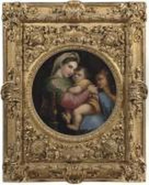 The Madonna Della Seggiola Oil Painting by Raphael (Raffaello Sanzio of Urbino)