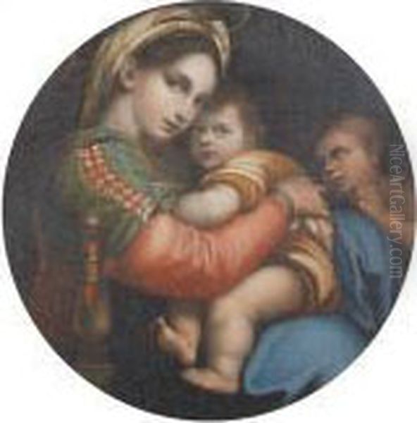 Madonna Della Seggiola Oil Painting by Raphael (Raffaello Sanzio of Urbino)