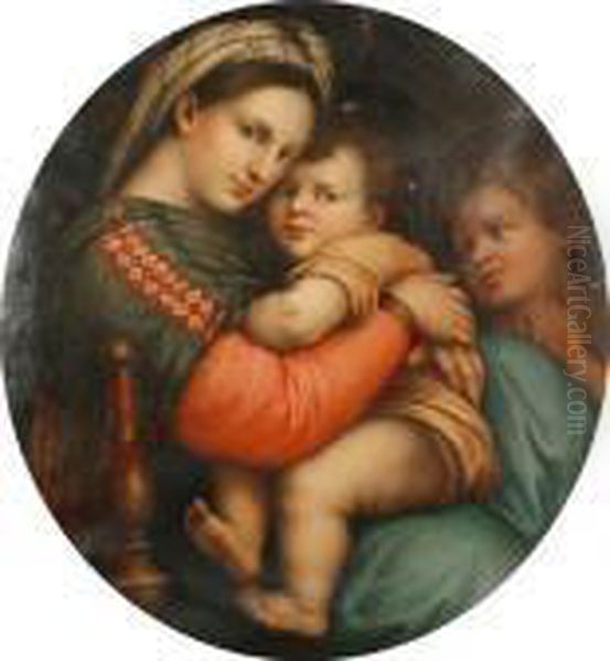 Madonna Della Sedia Oil Painting by Raphael (Raffaello Sanzio of Urbino)