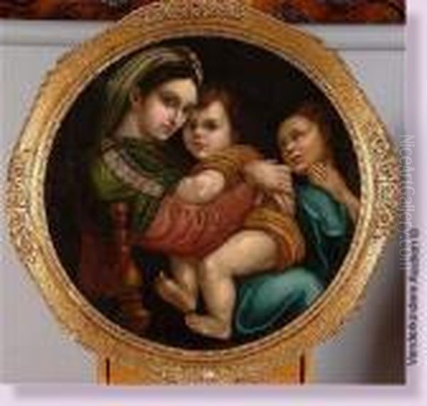 A L'enfant Et Saint Jean-baptiste Oil Painting by Raphael (Raffaello Sanzio of Urbino)