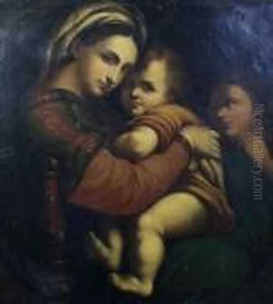 Madonna Della Sedia Oil Painting by Raphael (Raffaello Sanzio of Urbino)