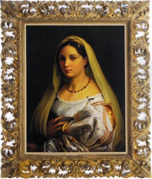 La Donna Velata Oil Painting by Raphael (Raffaello Sanzio of Urbino)