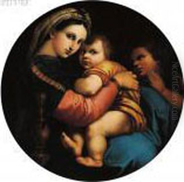 Madonna Della Sedia Oil Painting by Raphael (Raffaello Sanzio of Urbino)