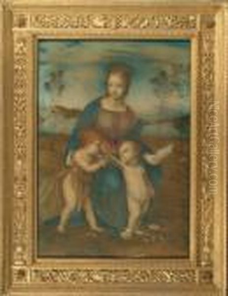 The Madonna Oil Painting by Raphael (Raffaello Sanzio of Urbino)