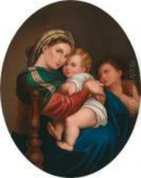 Madonna Della Sedia Oil Painting by Raphael (Raffaello Sanzio of Urbino)