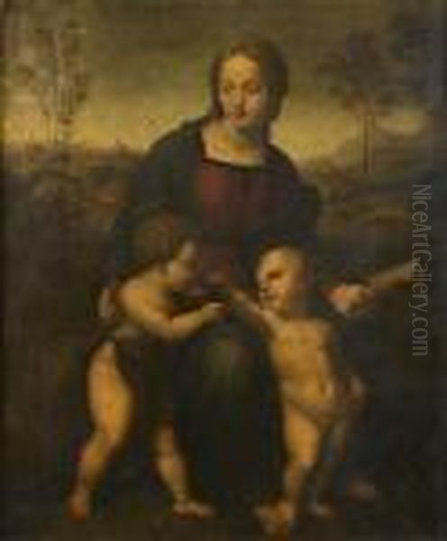 La Madone Au Chardonneret Oil Painting by Raphael (Raffaello Sanzio of Urbino)