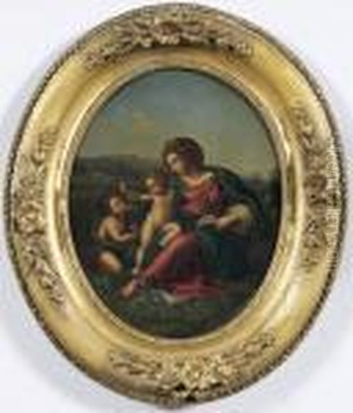 The Alba Madonna Oil Painting by Raphael (Raffaello Sanzio of Urbino)