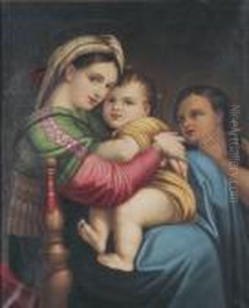 Madonna Della Sedia Oil Painting by Raphael (Raffaello Sanzio of Urbino)